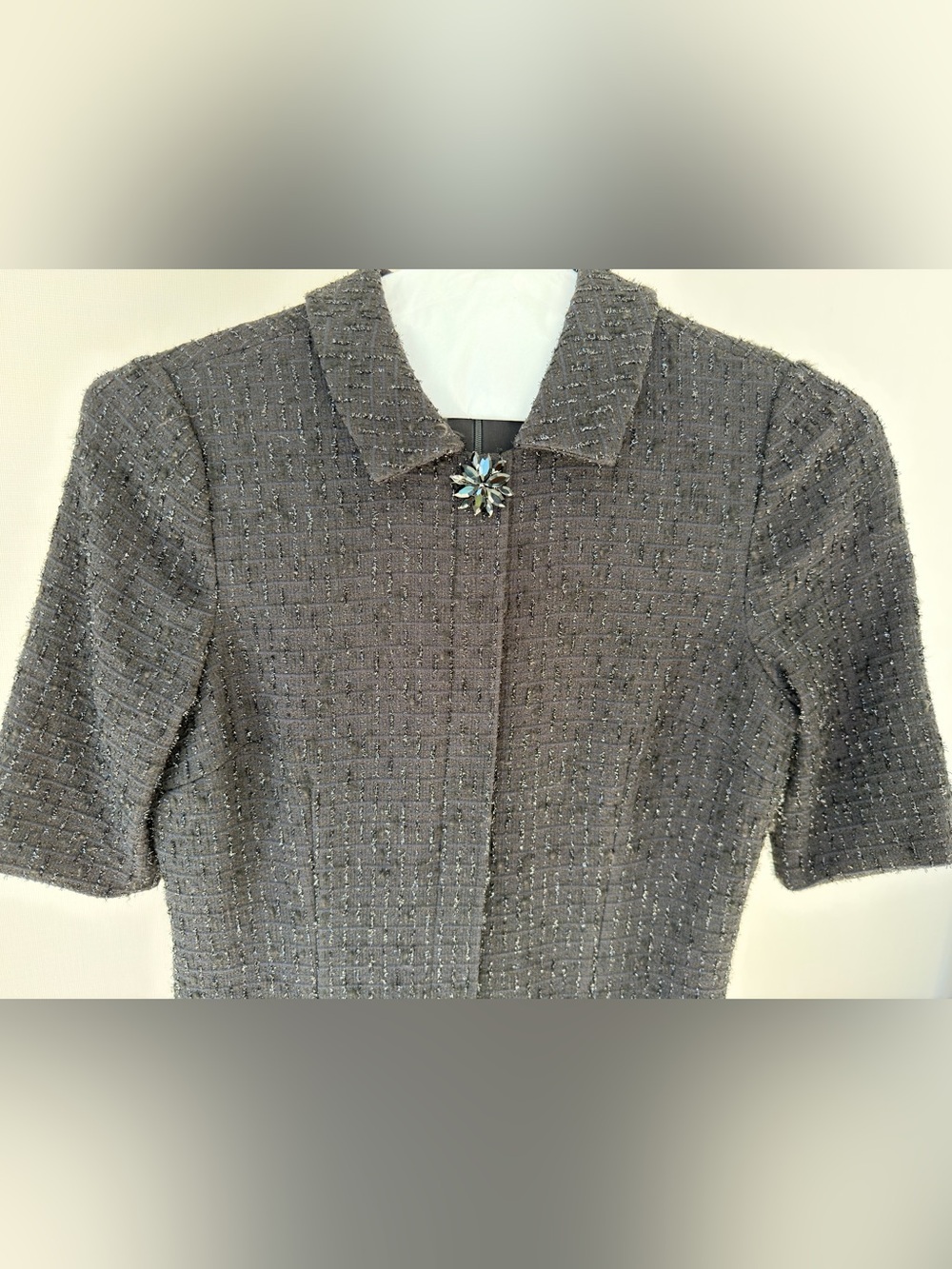 Teri Jon Chanel-Inspired Textured Dress Size 4 - Picture 5 of 15
